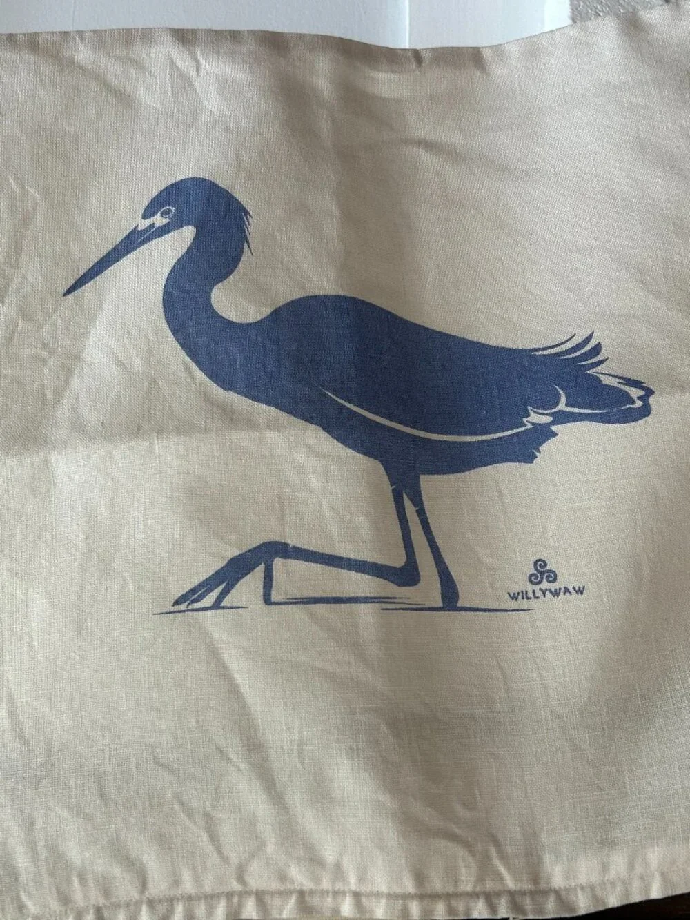 Willywaw Printed Bird Linen Pillow Case